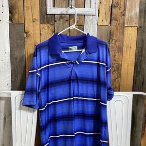 Ben Hogan Blue and Black Polo Shirt with Striking Stripes
